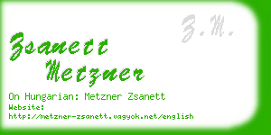 zsanett metzner business card